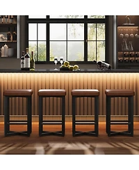gaomon Dining Chair Bar Stools Set of 24.6 inch Counter Height Backless Barstools for Kitchen Dining Room