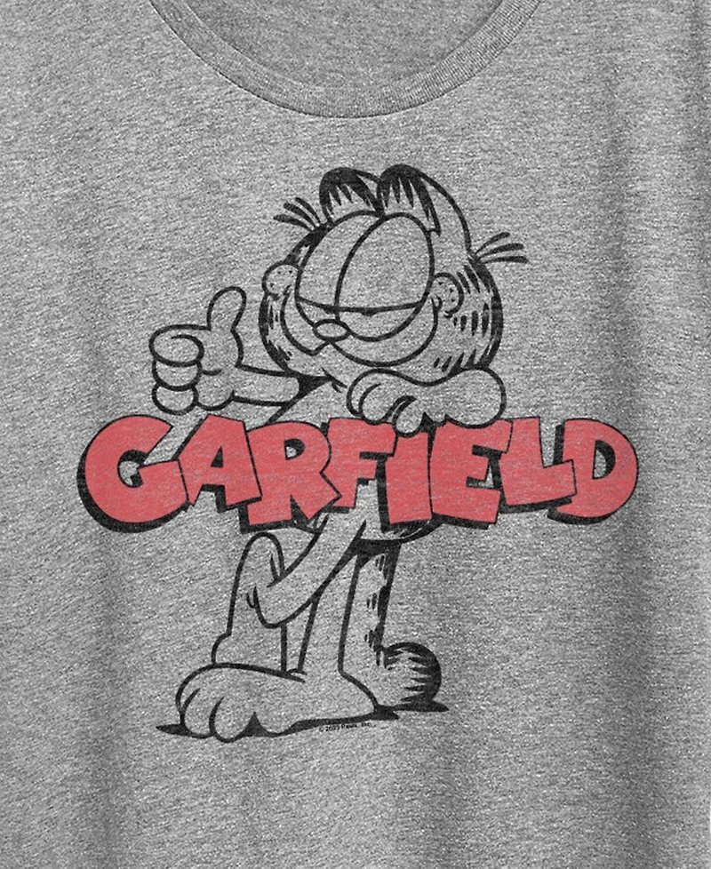 Hybrid Apparel Plus Garfield Logo Thumbs Up Short-Sleeve Graphic T-Shirt