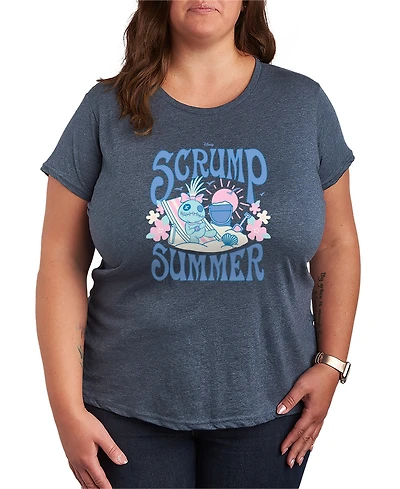 Hybrid Apparel Plus Lilo Stitch Scrump Summer Short-Sleeve Graphic T-Shirt
