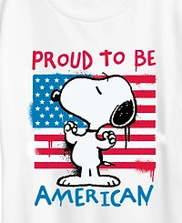 Hybrid Apparel Plus Peanuts Snoopy Street Usa Short-Sleeve Graphic T-Shirt