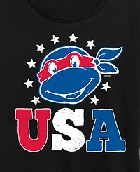 Hybrid Apparel Plus Teenage Mutant Ninja Turtles Usa Short-Sleeve Graphic T-Shirt