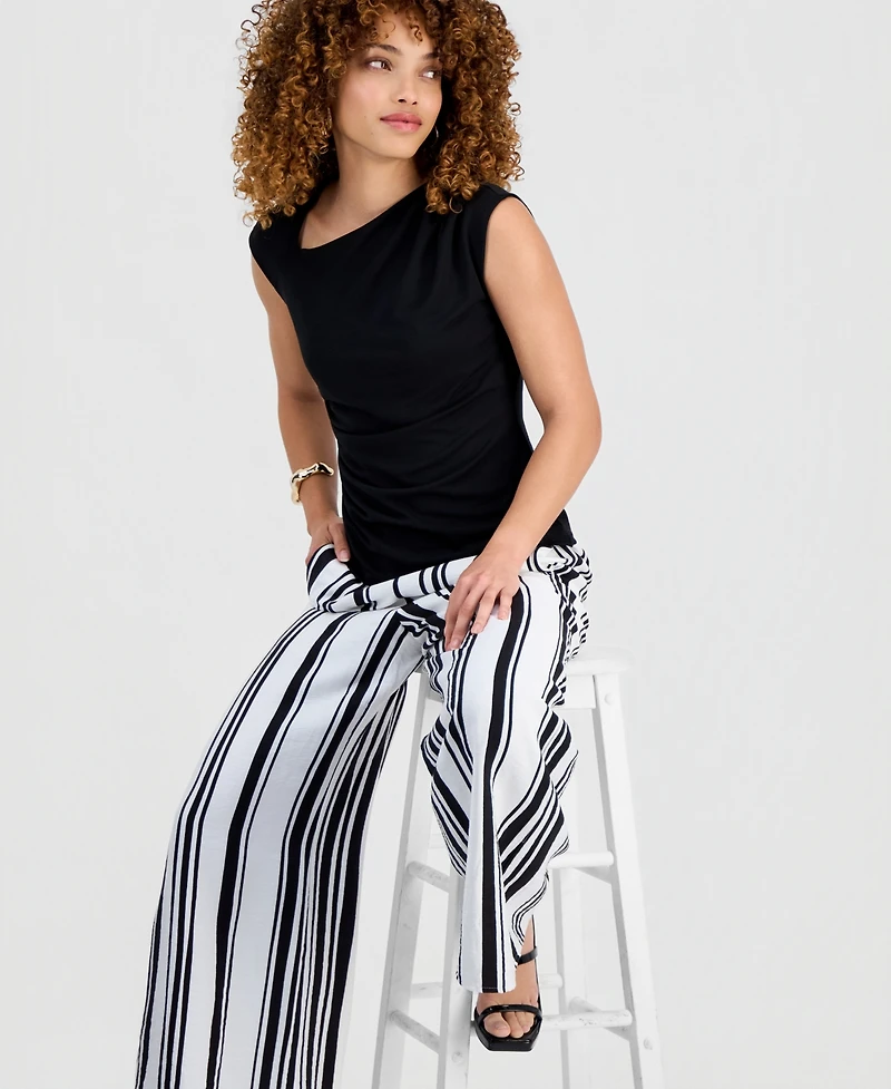 I.n.c. International Concepts Petite Sleeveless Cowlneck Top, Exclusively at Macy's