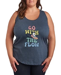 Hybrid Apparel Plus Peanuts Go with the Flow Racerback Graphic Tank Top