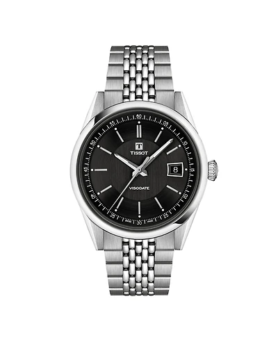 Tissot Unisex Round Silver Stainless Steel Watch 39mm