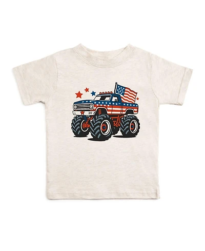 Sweet Wink Little Boys American Monster Truck Short Sleeve T-Shirt