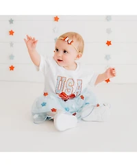 Sweet Wink Little Girls Usa Sequin Stars Tutu