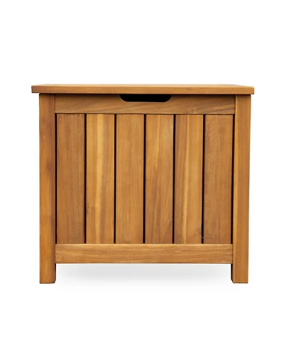 sumyeg Outdoor Acacia Wood Storage Portside 30Gallons Wood Deck Box