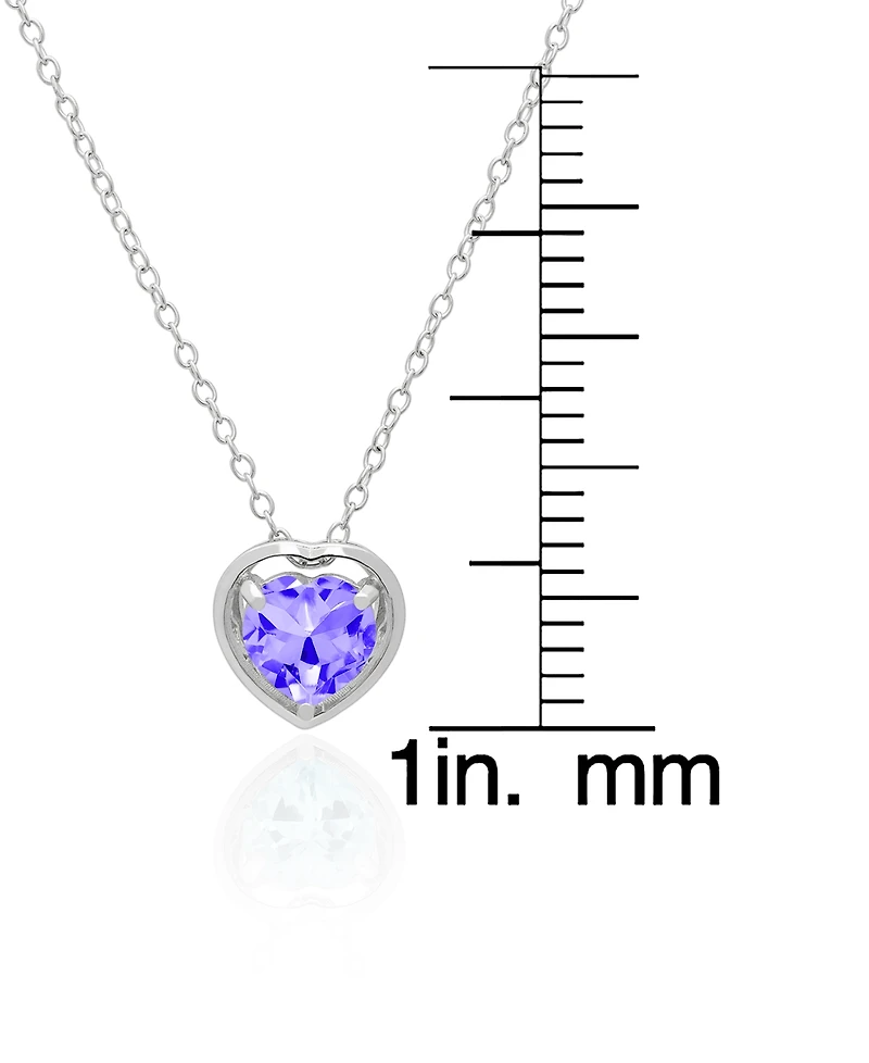 Macy's 2-Pc. Blue Topaz Heart Pendant Necklace & Earrings Set (5.40 ct. t.w.) Sterling Silver