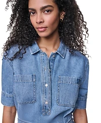 Dkny Jeans Women's Button-Front Shirt Dress