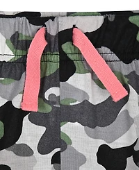 Sleep On It Boys' 6-12 Solid T-Shirt and Camo Shorts, 2-Piece Set