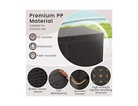 sumyeg 100 Gallon Resin Deck Box Outdoor Waterproof Storage Bench