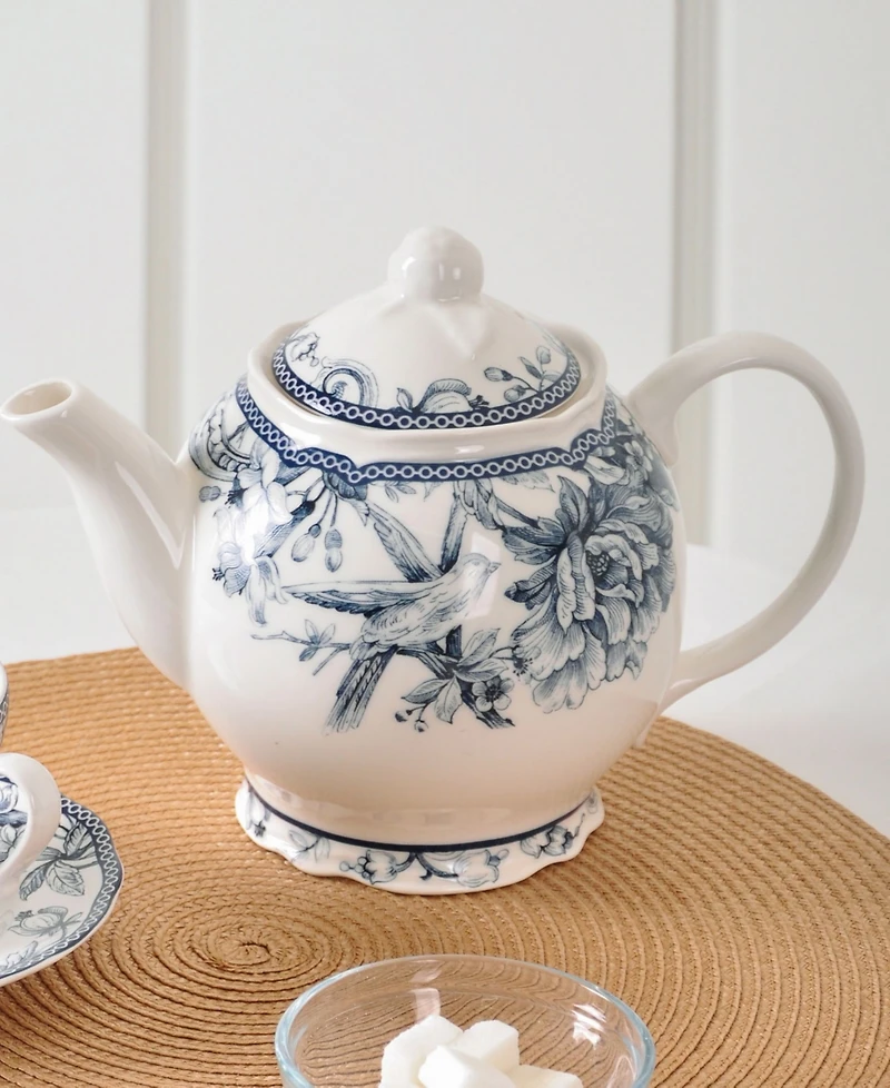 222 Fifth Adelaide Blue Teapot, 22 oz.