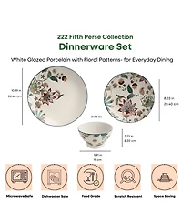 222 Fifth Perse 12-Pc. Dinnerware Set, Service for 4
