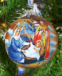 G.DeBrekht Holy Family Ball Glass Ornament
