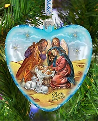 G.DeBrekht Limited Edition Nativity Glass Ornament