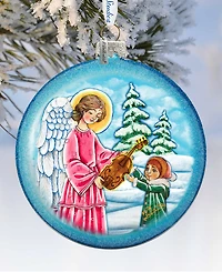 G.DeBrekht Guardian of Music Angel Glass Ornament