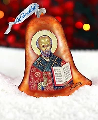 G.DeBrekht Saint Nick Bell Glass Ornament