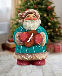 G.DeBrekht Football Santa Figurine
