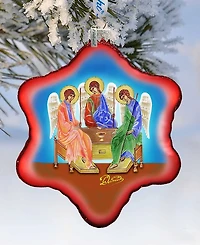 G.DeBrekht Trinity Nativity Snowflake Glass Ornament