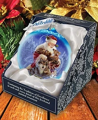 G.DeBrekht Santa Little Friends Glass Ornament by Dona Gelsinger