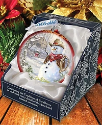 G.DeBrekht Cowboy Snowman Glass Ornament 2 by Dona Gelsinger