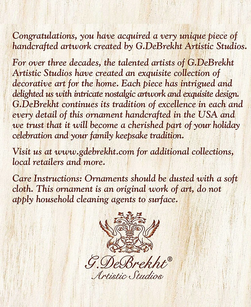 G.DeBrekht Laguna Beach Tower Hand Painted Glass Ornament