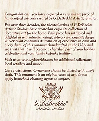 G.DeBrekht Laguna Beach Tower Hand Painted Glass Ornament