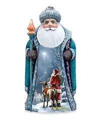 G.DeBrekht Woodcarved Hand Painted Starry Night Santa by Donna Gelsinger Figurine