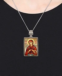 G.DeBrekht Virgin Mary of the Seven Swords Religious Holiday Jewelry Necklace Monastery Icons