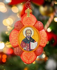 G.DeBrekht Hand Painted Saint Nick Scenic Ornament