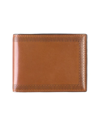 Johnston & Murphy Men's Perforated Edge Billfold Wallet