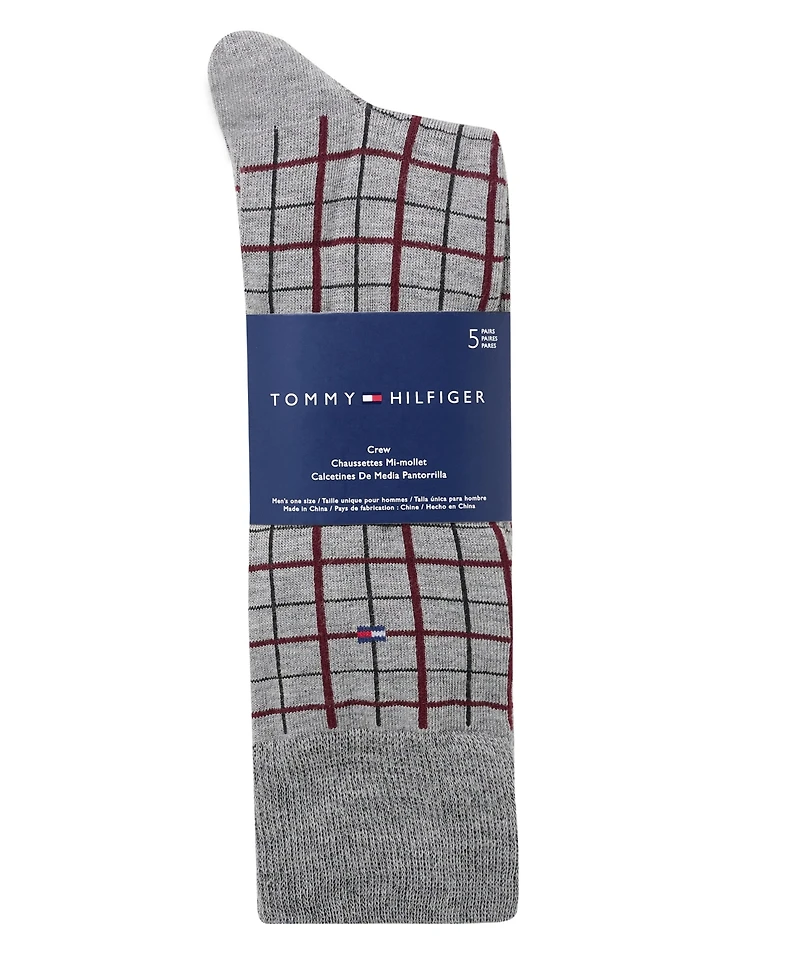Tommy Hilfiger Men's Dress Crew Socks, 5-Pack