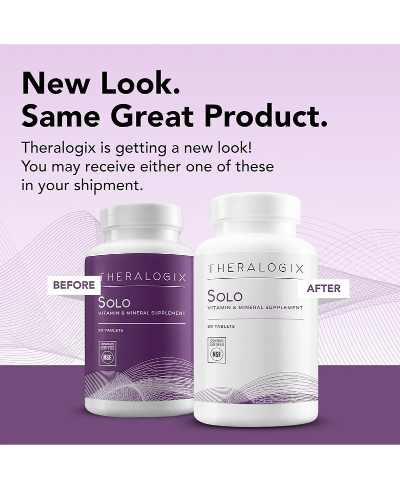 Theralogix Solo Daily Multivitamin for Men Without Iron