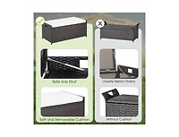 sumyeg 34 Gallon Patio Storage Bench with Seat Cushion and Zippered Liner