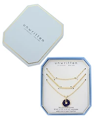 Unwritten Cubic Zirconia Celestial Pendant Trio Necklace Set