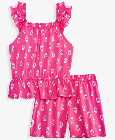 Epic Threads Toddler Girls' 12M-5T Berry-Print Top & Shorts, 2-Piece Set, Macy's Exclusive