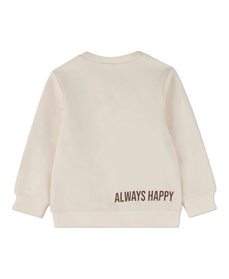 MeMoi Little Boys "Smiles All Around" Cotton-Rich Pullover Crewneck Sweatshirt