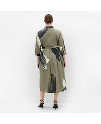 City Chic Women's Angel Print Shirt Dress