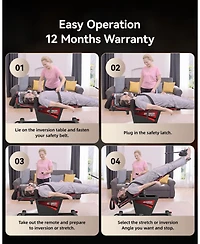 Harison Strength Training Inversion Table for Back Pain Relief with Remote Control (Hrm-409PLUS)