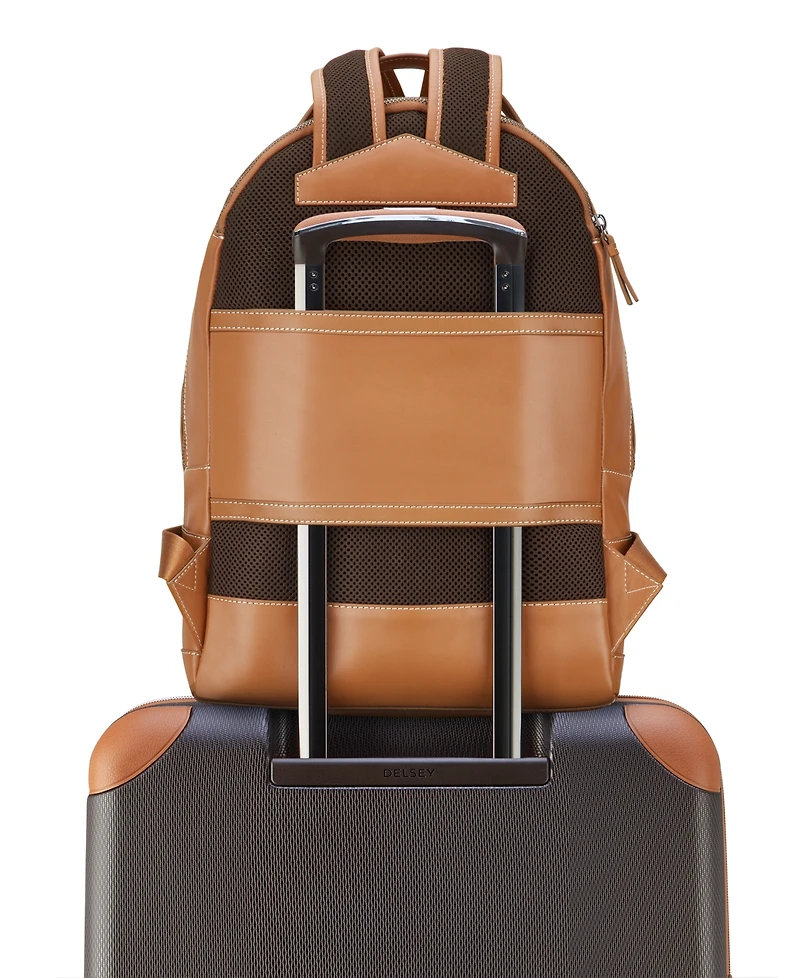 Delsey Paris Chatelet 12.25" Leather Backpack