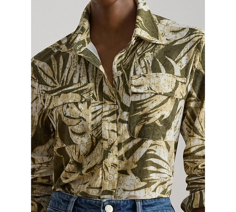 Lauren Ralph Women's Button-Up Collared Shirt