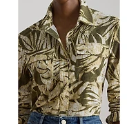 Lauren Ralph Women's Button-Up Collared Shirt