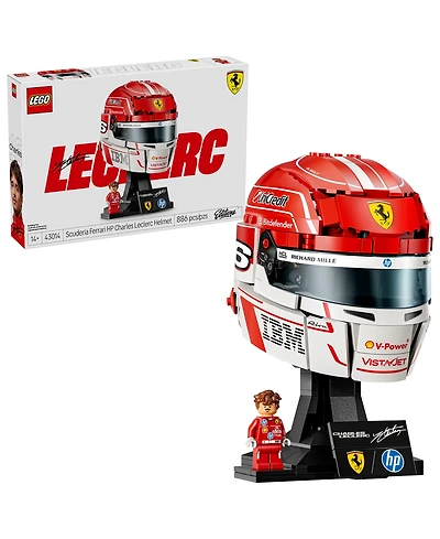 Lego Editions Scuderia Ferrari Hp Charles Leclerc Helmet 43014, 886 Pieces