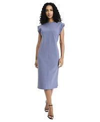 Luxely Women's Cap Sleeve Midi Dress