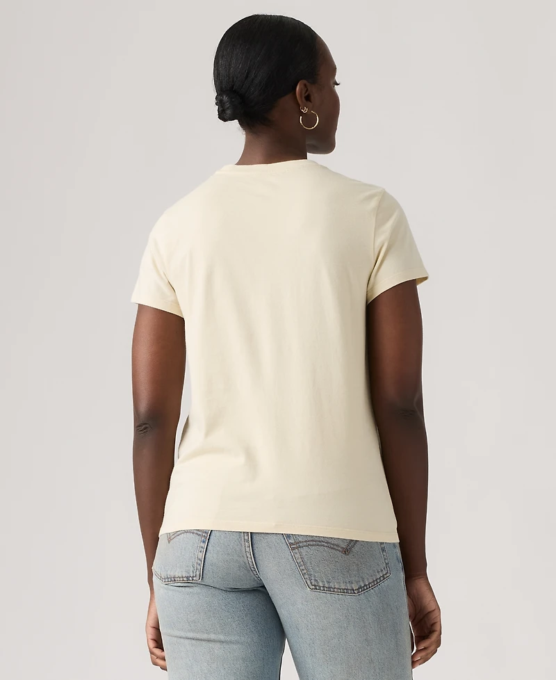 Levi's Women's Rhinestone Perfect Graphic Logo Cotton T-Shirt