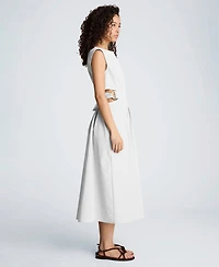 Kenneth Cole Women's Sleeveless Boat Neck Midi Dress