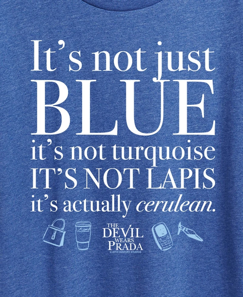 Hybrid Apparel Plus The Devil Wears Prada Not Just Blue Cerulean Short-Sleeve T-Shirt