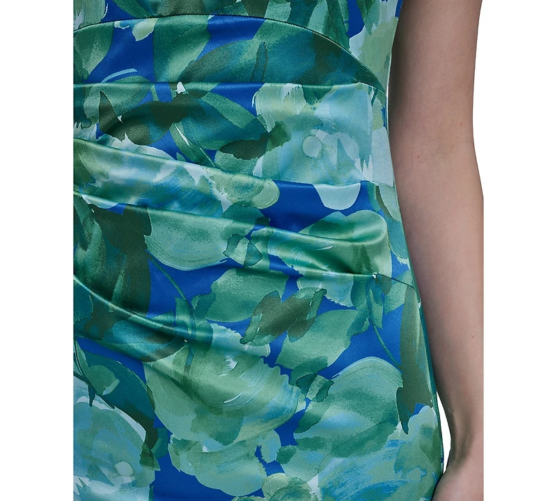 Eliza J Women's Printed Twist Halter Neck Gown