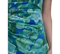 Eliza J Women's Printed Twist Halter Neck Gown