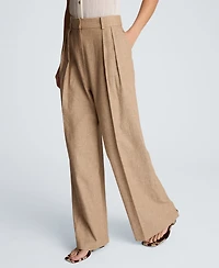Kenneth Cole Women's Double Pleat Wide Leg Pants